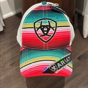 Ariat Serape Striped Ball Cap,mesh back,snapback,embroidered logo,6 vent panel